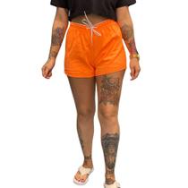 Short tactel feminino surf boy - laranja