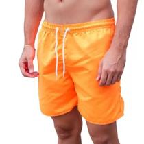 Short Tactel Praia Calor Academia Verão Estiloso Laranja Neon Short Tactel Praia Calor Academia Verão Estiloso Laranja Neon