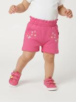 Short Texturizado Bordado Infantil Para Menina - PINK - BRINCAR E ARTE Short Texturizado Bordado Infantil Para Menina - PINK - BRINCAR E ARTE