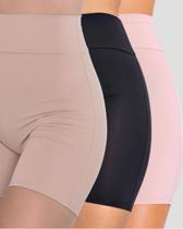 Short Tipo Bermuda Segunda Pele Anágua de Cintura Alta - 0788
