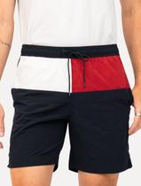 Short Tommy Hilfiger Long Drawstring Colourblock Sash Azul Marinho