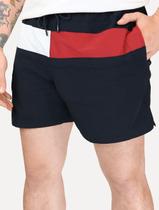 Short Tommy Hilfiger Medium Drawstring Colourblock Azul Marinho