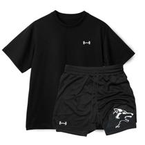 Short Treino Dry Fit Térmico 2 em 1 com Bolso para Celular e Porta-Toalha Calção Fitness Academia