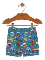 Short Up Baby Suedine Carros Azul