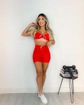 Short vermelho/rose