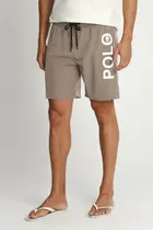 Short Vôlei Logo Lateral Polo Wear Bege Médio