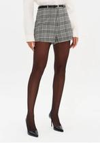 Short xadrez com cinto lança perfume -