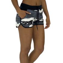 Shortinho Feminino MXD Conceito Camuflado Cinza Escuro