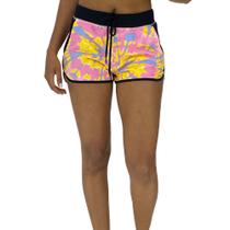 Shortinho Feminino MXD Conceito Tie Dye Rosa e Amarelo