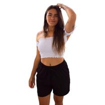 Shortinho Feminino Viscolinho Liso Com Bolso Nattier