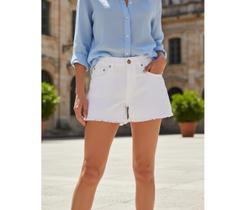 Shortinho Jeans Feminino Cos Médio Branco Emporio 9061