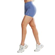 Shorts Academia Feminino Poliamida Zero Transparência Cós Duplo Alto Compressão Modelador Uv50+ Shorts Academia Feminino Poliamida Zero Transparência Cós Duplo Alto Compressão Modelador Uv50+