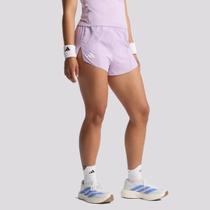 Shorts Adidas Adizero Essentials Feminino Lilás e Branco