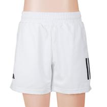 Shorts Adidas Club 3S Tennis Infantil Branco e Preto