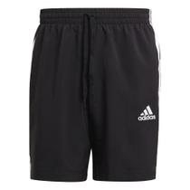 Shorts Adidas Essentials Chelsea 3 Listras Masculino - Preto e Branco