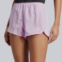 Shorts Adidas Pacer 3 Listras Feminino Lilás