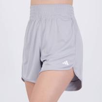 Shorts Adidas Pacer Knit High Feminino Cinza