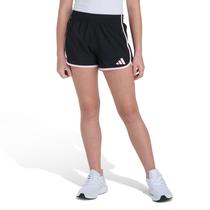 Shorts adidas para menina com cós elástico preto e rosa tamanho S