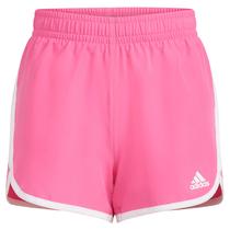 Shorts Adidas para meninas, cintura elástica, tecido retrô, ginástica
