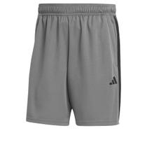 Shorts adidas Train Essentials Piqué 3-Stripes para homens cinza/preto Shorts adidas Train Essentials Piqué 3-Stripes para homens cinza/preto