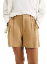 Shorts Alfaiataria Hering K4TH Feminino Com Bolsos Linho T. 38/46