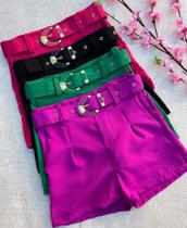 Shorts alfaiataria MODINHA com cinto gringo