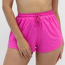 Shorts Alto Giro D'água Liso Feminino