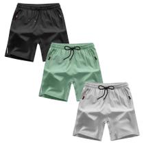 Shorts ANHDM Masculino Secagem Rápida Leve para Corrida Pacote com 3 Shorts ANHDM Masculino Secagem Rápida Leve para Corrida Pacote com 3