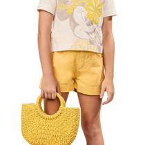 Shorts Animê Sarja Amarelo Verão