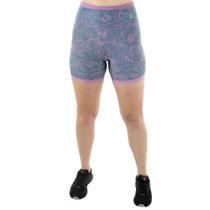 Shorts Area Dulce Fitness Cinza e Roxo - Feminino