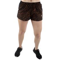 Shorts Area Grace Fitness Preto e Marrom - Feminino