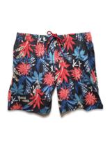 Shorts Areia Branca Sport Floral Preto Shorts Areia Branca Sport Floral Preto