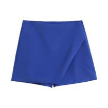 Shorts Assimétricos Multicoloridos Femininos Moda Casual Elegante Primavera Verão