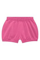 Shorts básico bebê unissex de malha Brandili Baby-Rosa