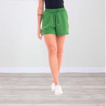 Shorts Básico Feminino Tecido Crepe Duna