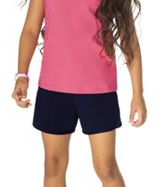 Shorts Básico Infantil Feminino Rovitex Kids Azul