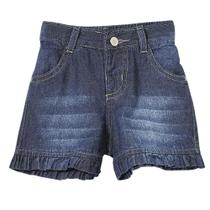 Shorts Bebê Look Jeans Marmorizado Jeans - UNICA - G