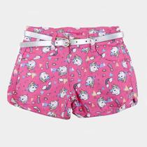 Shorts Bebê Plural Kids Cinto Unicórnio Feminino
