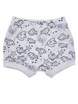 Shorts Bebê(Tapa Fralda) (P/M/G) - Fundo do Mar - Barato Bebê - Branco
