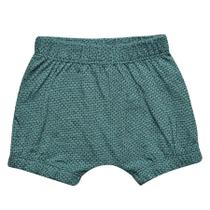 Shorts bebê unissex saruel com elástico com tracinhos malha jaquard verde