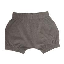 Shorts bebê unissex saruel com elástico piquet cinza grafite
