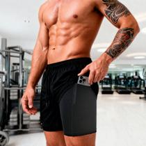 Shorts Bermuda 2 Em 1 Sandrini Masculino Compressão Sport Shorts Bermuda 2 Em 1 Sandrini Masculino Compressão Sport