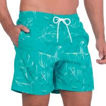 Shorts Bermuda Estampado 100% Poliéster Adulto Praia Mash