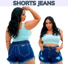 Shorts Bermuda Feminina Jeans Curto Elegante Confortável