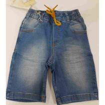 Shorts / Bermuda Jeans Estonada Infantil Menino Luxo 7536