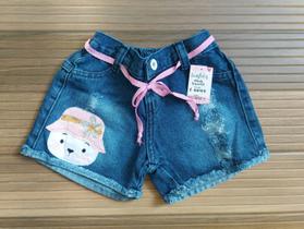 Shorts Bermuda Jeans Infantil Verão Menina Moda Blogueirinha Praia Piscina