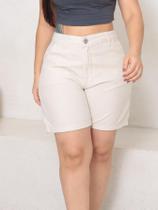 Shorts bermuda jeans molinho meia coxa sem lycra com bolsos super na moda