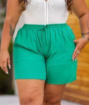 Shorts Bermuda Plus Size Duna Moda Grande Tecido Leve G1 G2 G3