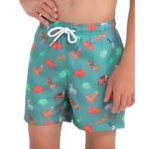 Shorts Bermuda Praia Meninos Infantil Cordão Ajustável Mash