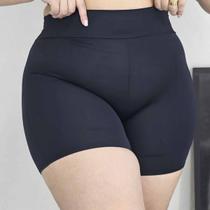 Shorts Bermuda Segunda Pele Poliamida Plus Size Feminino